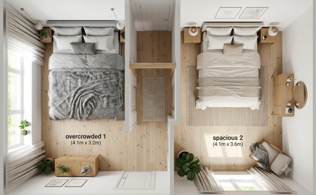 Ignoring room size while choosing beds