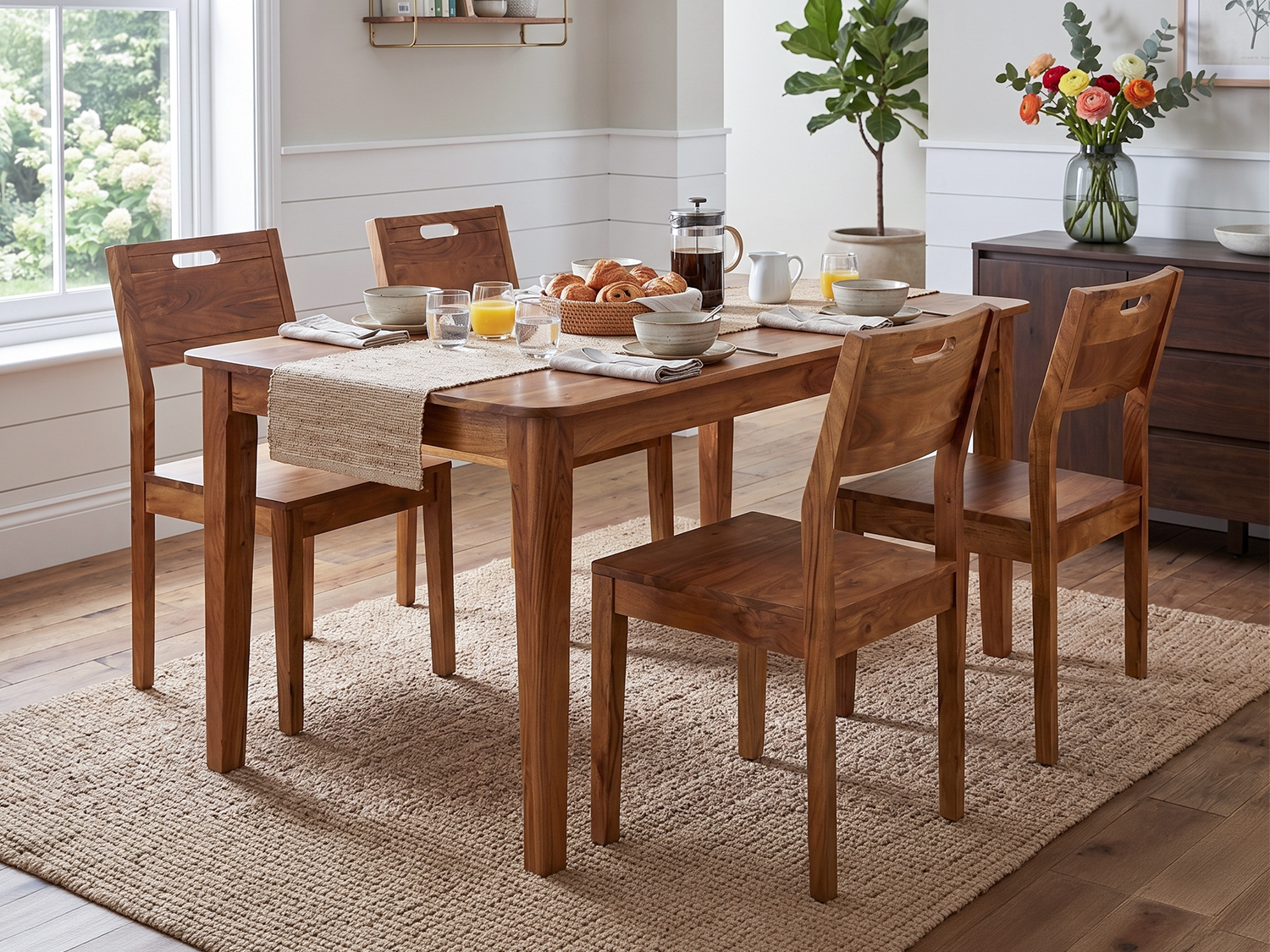 Nord Solid Wood 4 Seater Dining Table on rent in Pune from Bhadepay - image 1