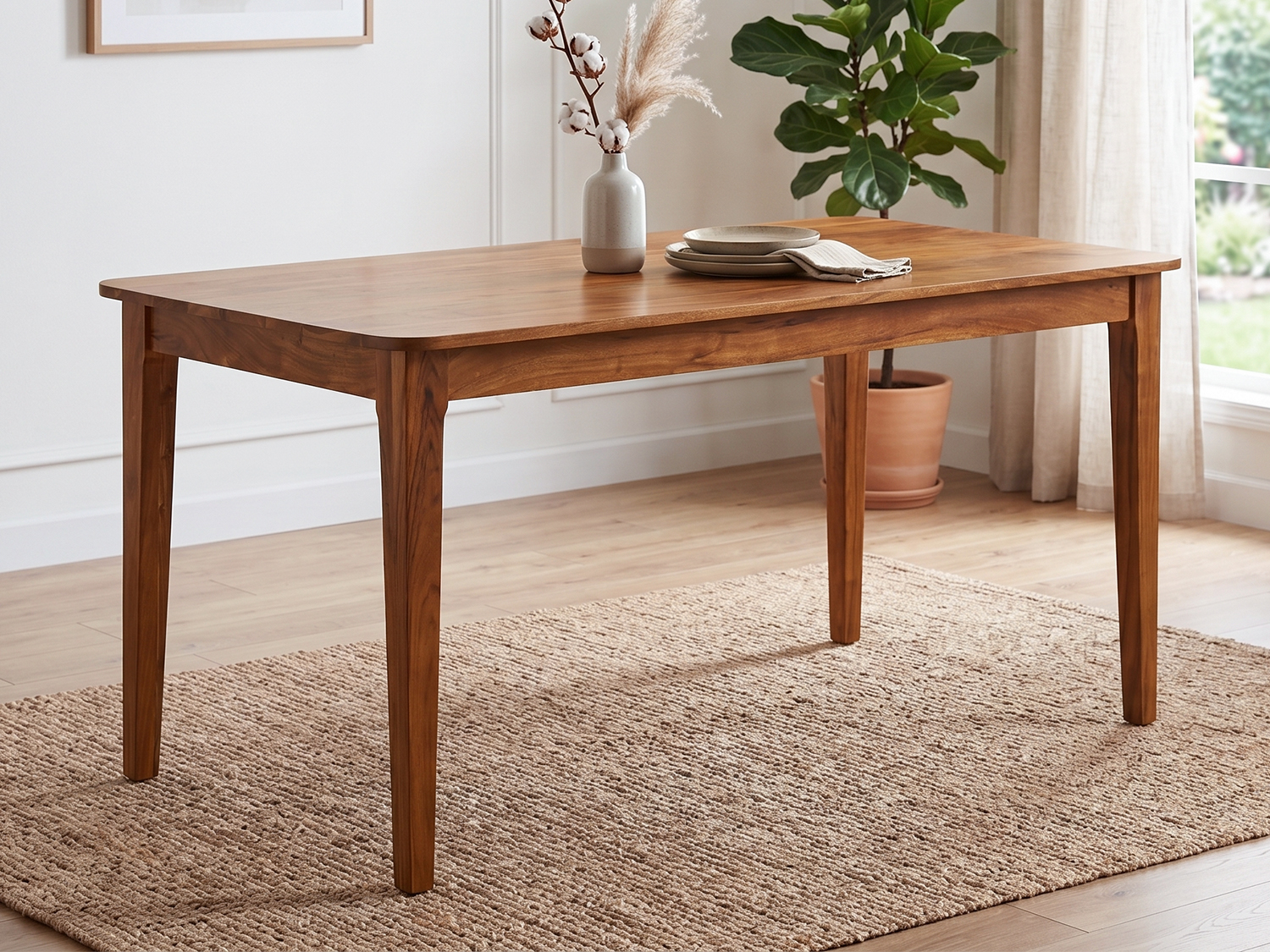 Nord Solid Wood 4 Seater Dining Table on rent in Pune from Bhadepay - image 13