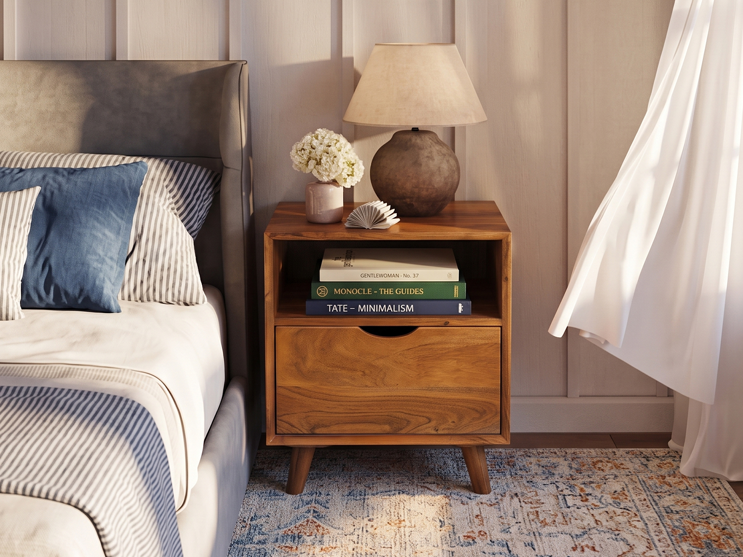 Loma Solid Wood Side Table on rent in Pune from Bhadepay - image 1