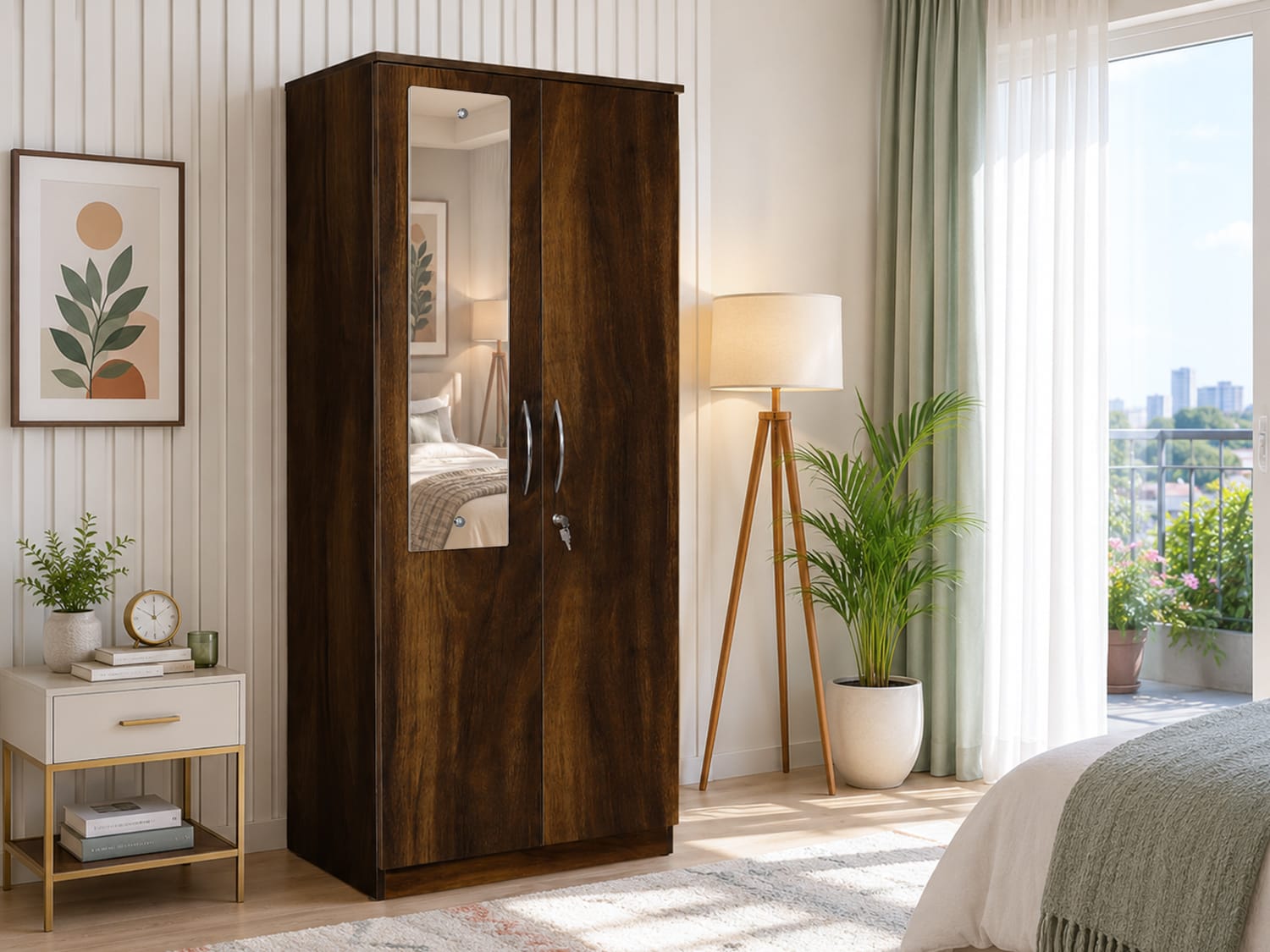 Rent Double Door Wardrobe (Wooden) from Bhadepay - image 1