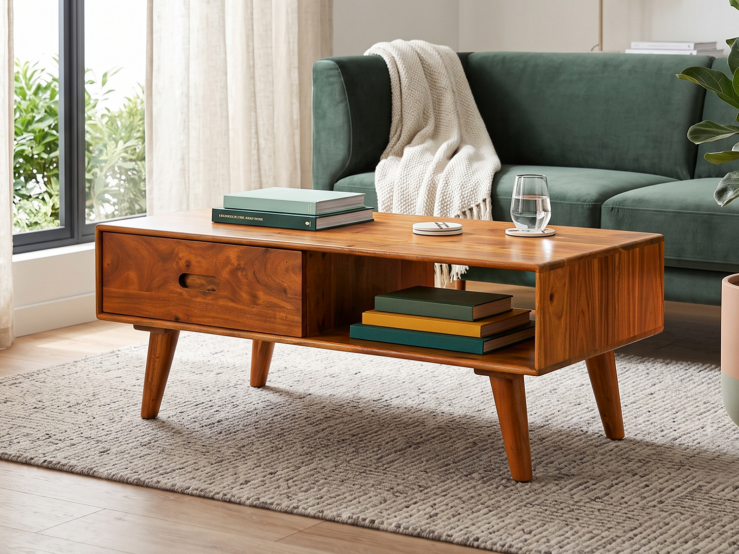 Saville Solid Wood Coffee Table on rent in Pune from Bhadepay - image 1