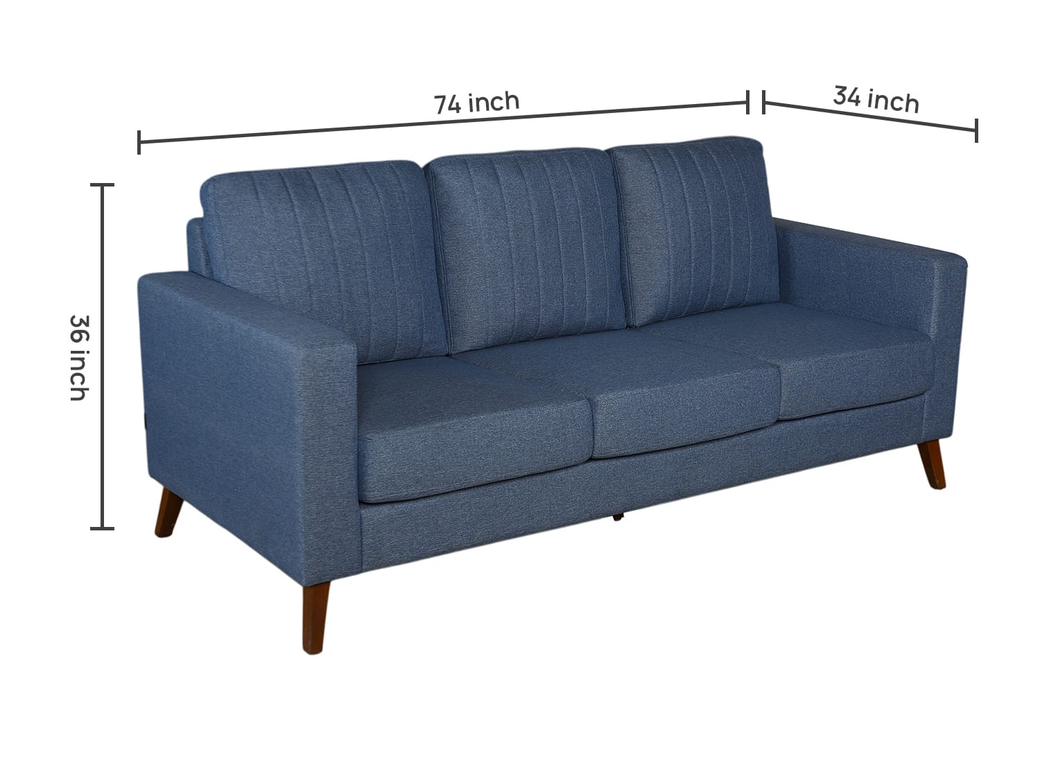 Saville Triple Seater Sofa available on rent from Bhadepay in Pune - image 2